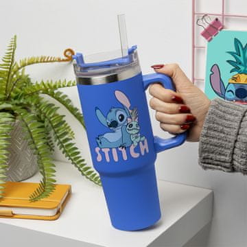 Paladone Lilo & Stitch Termo potovalna skodelica s slamico - Disney