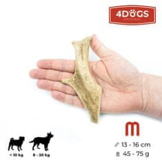 4DOGS 4DOGS žvečljiva igrača iz rogovja jelena damjaka, velikost M, trda