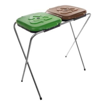 shumee Stand pentru saci de sortare deseuri sortex 2 verde - maro