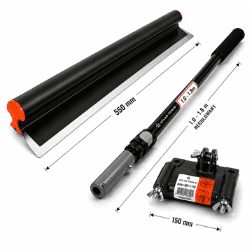 shumee Komplet za omet, gladilka 55 cm + ročaj + PALČKA, komplet za gradnjo
