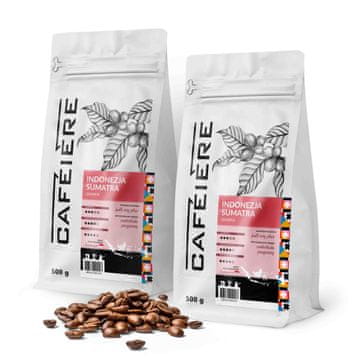 shumee Kavna zrna 1 kg Indonezija Sumatra Mandheling 500 g x 2 Sveže pražena Arabica 100%