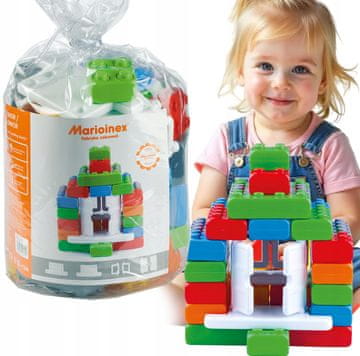 MARIOINEX Marioinex Junior kocke 40 kosov. Okna in vrata iz opeke od 12 mesecev, 1+