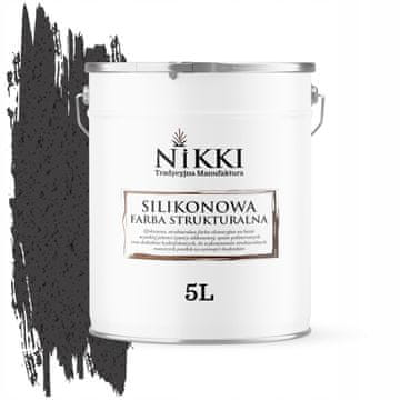 shumee Silikonska strukturna fasadna barva 5L črna F268 UV