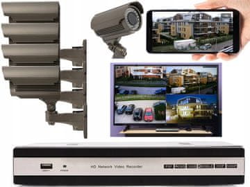 Hikvision Komplet za spremljanje s 4 HD kamerami in snemalnikom