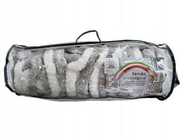 Arisol Zavesa za mačja vrata z resicami, sivo-bela, 56x205 cm