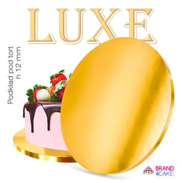 Brand4Cake Podstavek za torto zlat 28 cm 1,2 cm debel boben za torto Luxe Brand4Cake