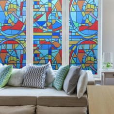 INNA Statična okenska folija za steklo Mat furnir Vitraž 44x120 Vitražno okno