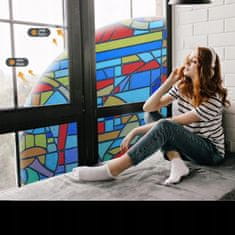 INNA Statična okenska folija za steklo Mat furnir Vitraž 44x120 Vitražno okno