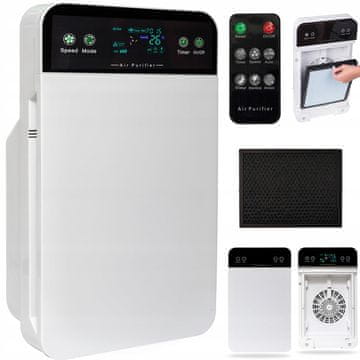 shumee Avtomatski čistilec zraka 7 v 1 35W HEPA UV ionizacija LCD daljinski upravljalnik nočni način 60m² smog alergeni bakterije cvetni prah