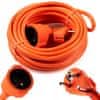 shumee Vrtni podaljšek 10 m 3x2,5 mm² debel oranžen konstrukcijski kabel