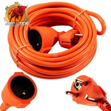 shumee Vrtni podaljšek 10 m 3x2,5 mm² debeline BullTek oranžen kabel