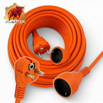 shumee Vrtni podaljšek 30 m 3x2,5 mm² debeline kabla BullTek oranžne barve