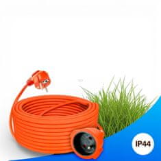 shumee Vrtni podaljšek 20 m 3x2,5 mm² debel oranžen konstrukcijski kabel