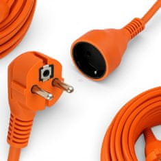 shumee Vrtni podaljšek 20 m 3x2,5 mm² debel oranžen konstrukcijski kabel