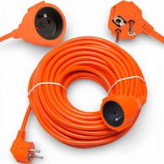 shumee Vrtni podaljšek 20 m 3x2,5 mm² debel oranžen konstrukcijski kabel
