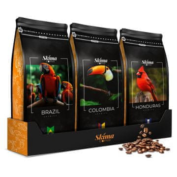 shumee Kavna zrna 1kg x3 brazil/kolumbija/honduras arabica sveža + brezplačna