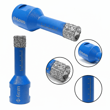 Titanium 6 mm diamantna luknja za porcelanske ploščice, sveder za titan M14 CeraMAX