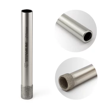 Titanium Diamantni sveder za luknje za mokro kamenino, steklo, ploščice, 5 mm titan