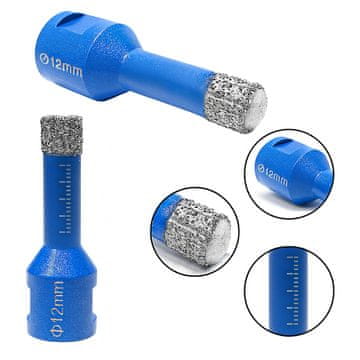 Titanium Diamantna luknjača 12 mm za porcelanske ploščice, sveder za titan M14