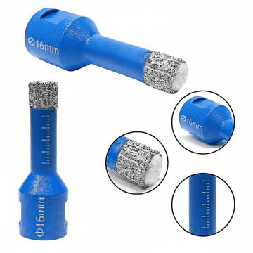 Titanium Diamantna luknjača 16 mm za porcelanske ploščice, sveder za titan M14