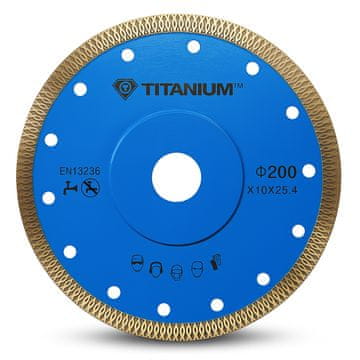 Titanium Diamantno rezilo za rezanje sintranih kamnitih ploščic 200 mm titan PRO