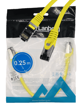 Lanberg LAN internetni kabel RJ45 patchcord Cat.8.1 sftp rumen 0,25 m