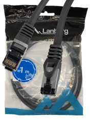 shumee LAN internetni kabel RJ45 patchcord Cat.8.1 sftp črne barve 1m