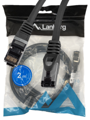 shumee LAN internetni kabel RJ45 patchcord Cat.8.1 sftp črne barve 2 m