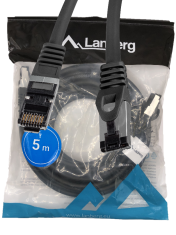 shumee LAN internetni kabel RJ45 patchcord Cat.8.1 sftp črne barve 5 m