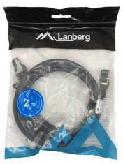 shumee LAN internetni kabel RJ45 patchcord Cat.8.1 sftp črne barve 2 m