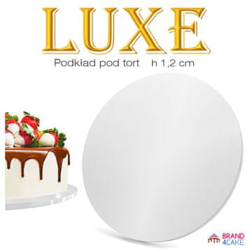 Brand4Cake Podstavek za torto, bel, 28 cm, debelina bobna za torto 1,2 cm, luksuzni, Brand4Cake