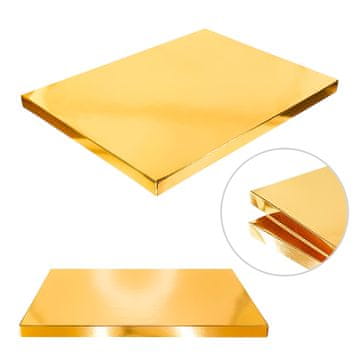 Brand4Cake Podstavek za torto pravokotni zlati 30x40 cm 2 cm kvadratni boben Premium Brand4Cake