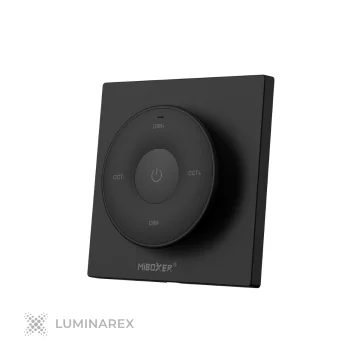 MiBoxer Okrogli magnetni daljinski upravljalnik MiBoxer K2B (1 cona, mono+CCT) - črn