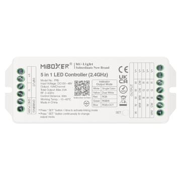 MiBoxer MiBoxer PR5 LED krmilnik (12–48 V, 5 v 1: mono/CCT/RGB/rgbw/rgbcct)