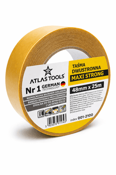 Atlas Atlas tools dvostranski vodoodporni trak, ojačan, močno lepilo, 48 mm/25 m