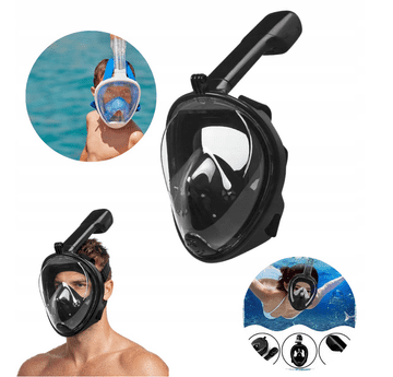 shumee Maska za celoten obraz za plavanje in potapljanje za bazen, plažo, L/XL