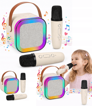 shumee Karaoke set z dvema mikrofonoma in brezžičnim Bluetooth zvočnikom za otroke