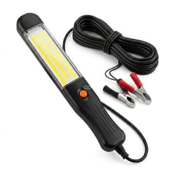 shumee LED COB 12V delavniška svetilka za akumulator, sponke, 10 m kabel, magnetni kavelj