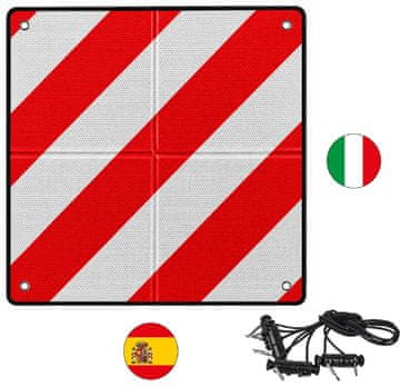 shumee Dvostranski opozorilni znak 50x50 zložljiv na 25x25 Italija Španija