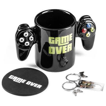Gadget Master Komplet igralcev Game Over: vrček, podstavek za kozarce, obesek za ključe