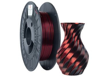 shumee Filament 3DPower PLA svileni dvojni 1,75 mm rdeča/črna 0,3 kg