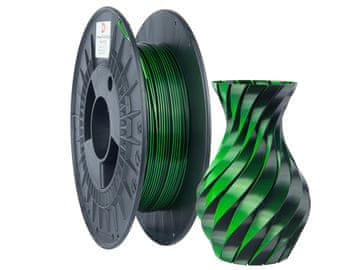 shumee 3DPower PLA svileni dvojni filament 1,75 mm zeleno/črn 0,3 kg