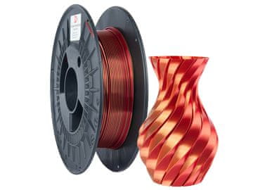 shumee Filament 3DPower PLA svileni dvojni 1,75 mm rdeč/zlati 0,3 kg