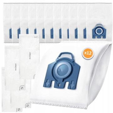 shumee 12 vrečk za sesalnik Miele 3D Complete C2 C3 Classic C1 + 3 filtri