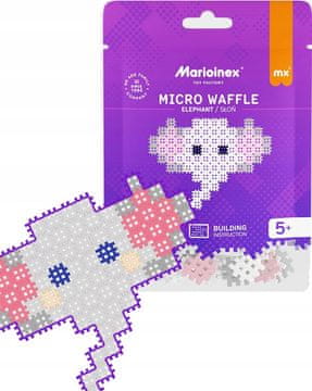MARIOINEX Marioinex Micro Waffle 80-delna sestavljanka Slon - slika