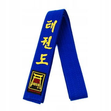 shumee Taekwondo pas z vezenjem moder 180 cm za kimono