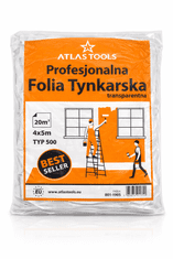 Atlas Atlas Tools prozorna folija za omet, super močna 4x5m