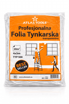 Atlas Atlas Tools prozorna folija za omet, super močna 4x5m