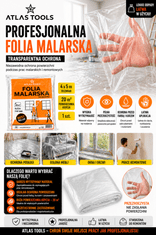 Atlas Atlas Tools prozorna folija za omet, super močna 4x5m