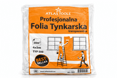 Atlas Atlas Tools prozorna folija za omet, super močna 4x5m